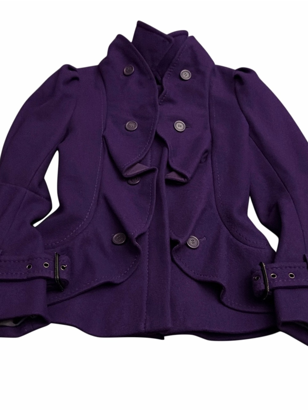 BCBGMaxAzria Purple Zip Up Blazer Nwts Women’s XS Black and Gold Label